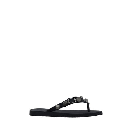 Balenciaga Black Polyester Flat Sandals