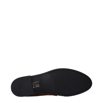Prada Brown Leather Slip-On Loafers