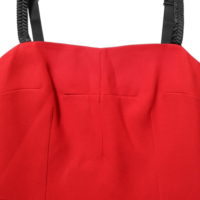 Dolce & Gabbana Red Stretch Bodycon Sheath Knee Length Dress