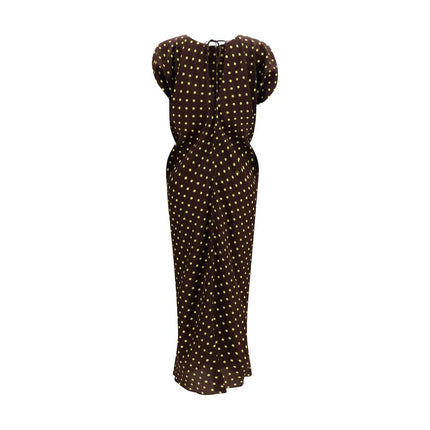 Marni Brown Silk Casual Dress