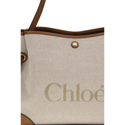 Chloé Beige Cotton Shoulder Bag