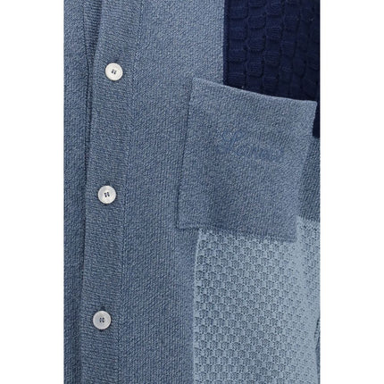 Laneus Blue Cotton Cardigan