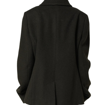 Dolce & Gabbana Dark Green Double Breasted Peacoat Jacket
