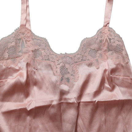 Dolce & Gabbana Light Pink Floral Lace Lingerie Underwear Top