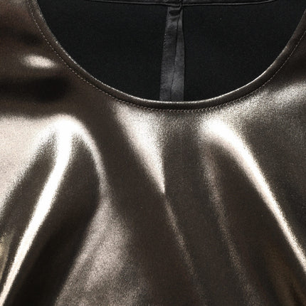 Dolce & Gabbana Metallic Bronze Roundneck SleevelessTank Top