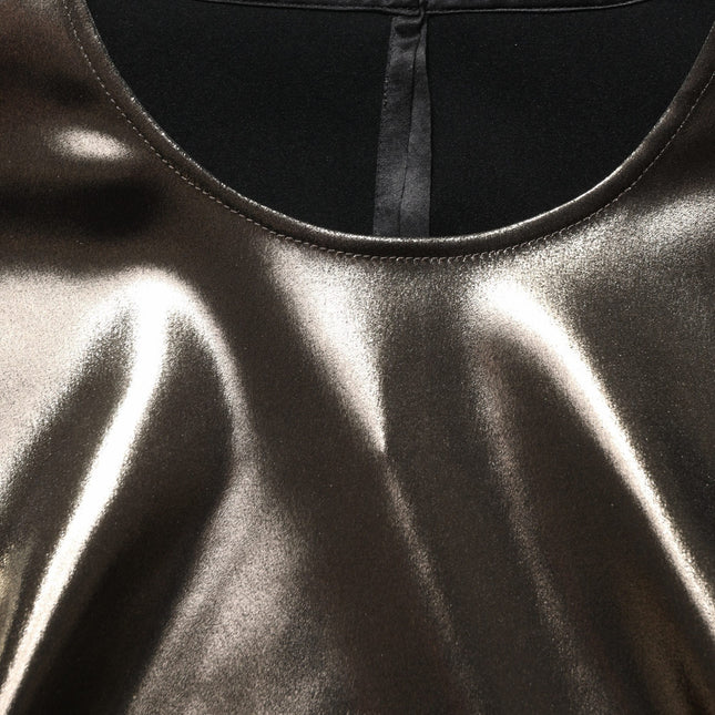 Dolce & Gabbana Metallic Bronze Roundneck SleevelessTank Top