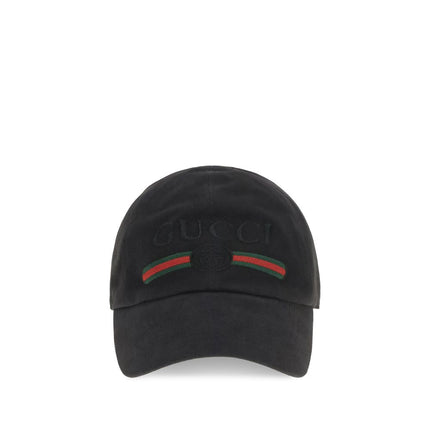 Gucci Black Cotton Cap (Baseball Hat)