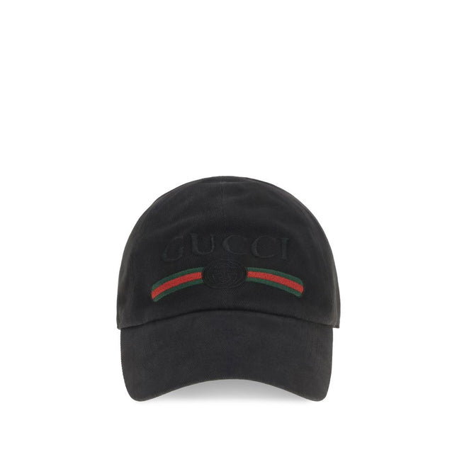 Gucci Black Cotton Cap (Baseball Hat)