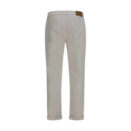 Brunello Cucinelli White Cotton Straight-Leg Jeans