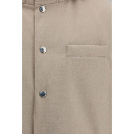 Brunello Cucinelli Beige Wool Oves Aries Sleeveless Jacket