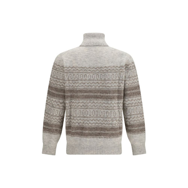 Brunello Cucinelli Gray Alpaca Vicugna Pacos Turtleneck
