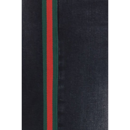 Gucci Black Cotton Straight-Leg Jeans