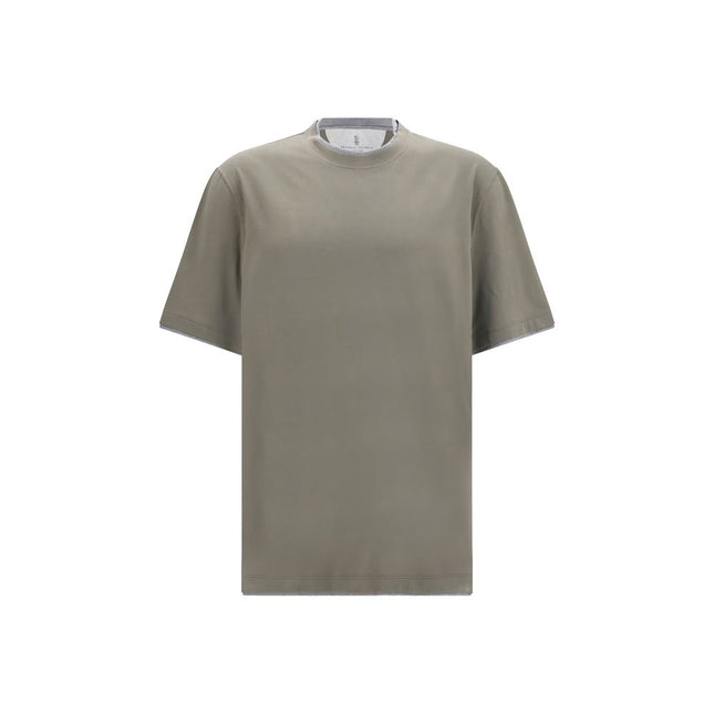Brunello Cucinelli Bicolor Cotton T-Shirt