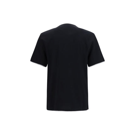 Brunello Cucinelli Black Cotton T-Shirt