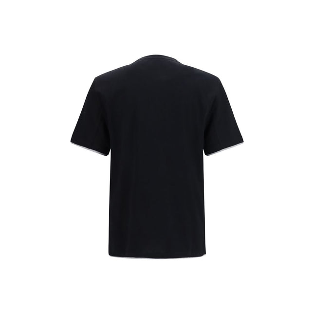 Brunello Cucinelli Black Cotton T-Shirt