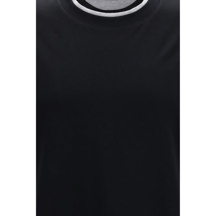 Brunello Cucinelli Black Cotton T-Shirt