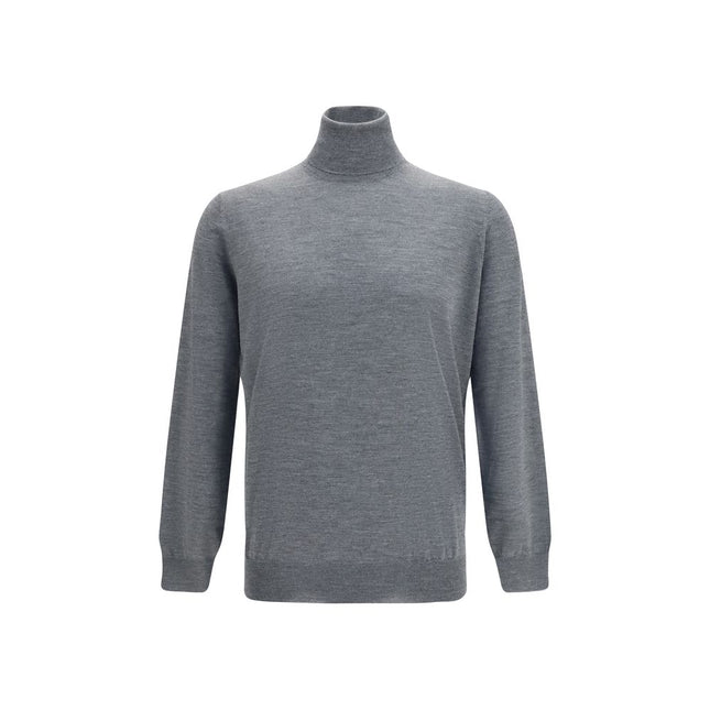Brunello Cucinelli Gray Wool Oves Aries Turtleneck