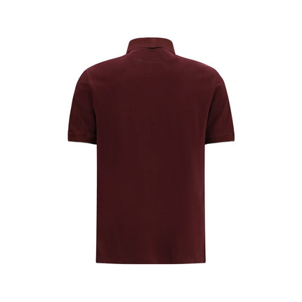 Brunello Cucinelli Bordeaux Cotton Polo Shirt