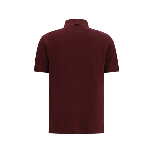 Brunello Cucinelli Bordeaux Cotton Polo Shirt