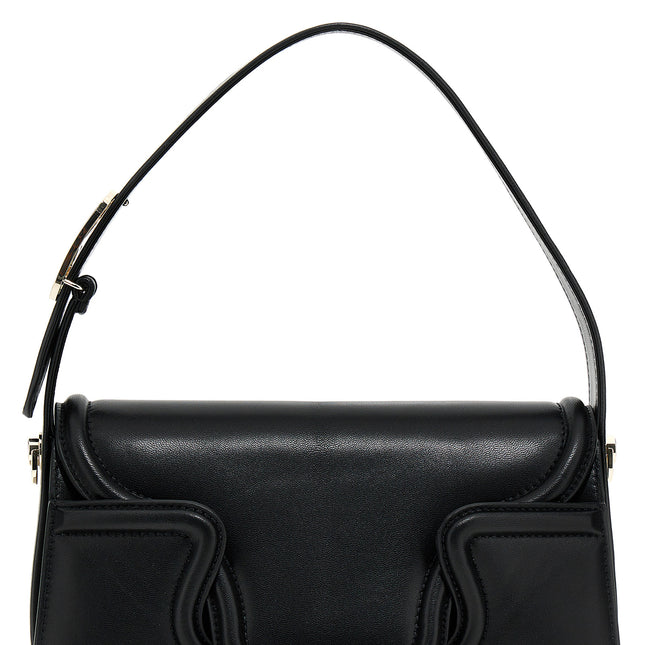 Valentino Garavani Black Leather Shoulder Bag