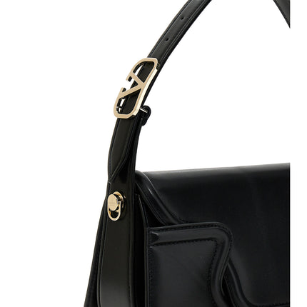 Valentino Garavani Black Leather Shoulder Bag
