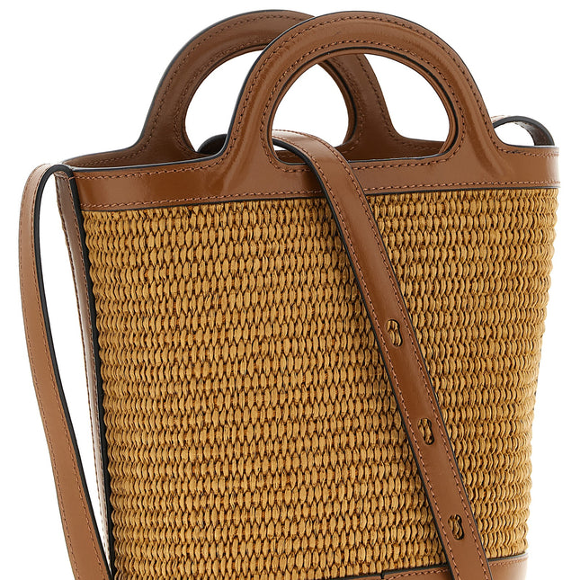 Marni Brown Cotton Handbag