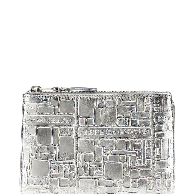 Comme Des Garçons Silver Calfskin Cardholder