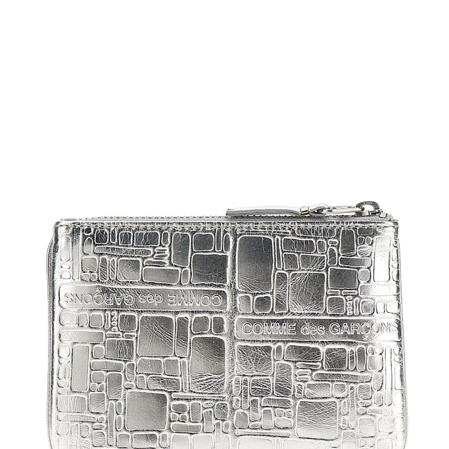 Comme Des Garçons Silver Calfskin Cardholder