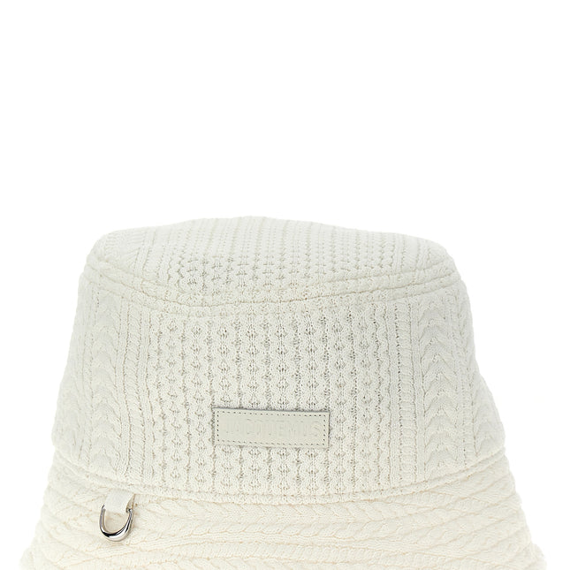 Jacquemus White Viscose Bucket Hat