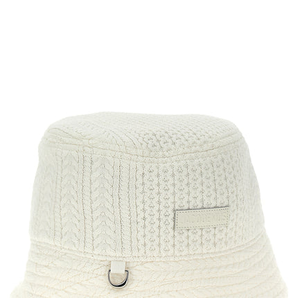 Jacquemus White Viscose Bucket Hat