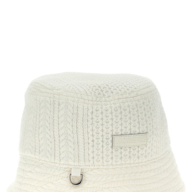Jacquemus White Viscose Bucket Hat