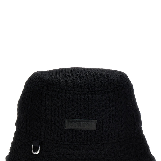 Jacquemus Black Viscose Bucket Hat