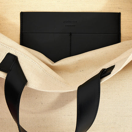Jil Sander Bicolor Jute Tote Bag