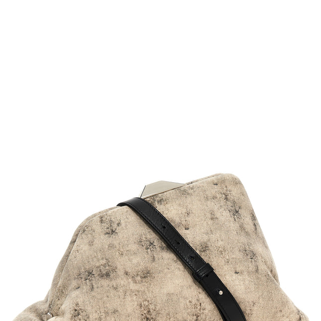 The Attico Gray Leather Clutch Bag