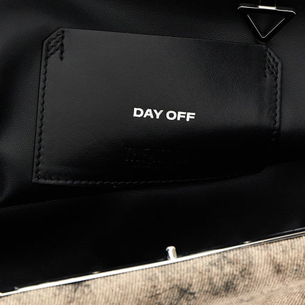 The Attico Gray Leather Clutch Bag