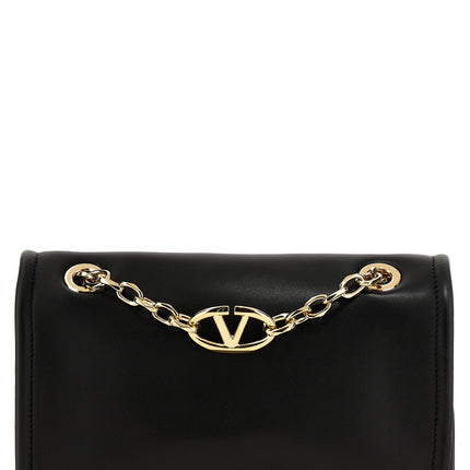 Valentino Garavani Black Lamb Leather Shoulder Bag