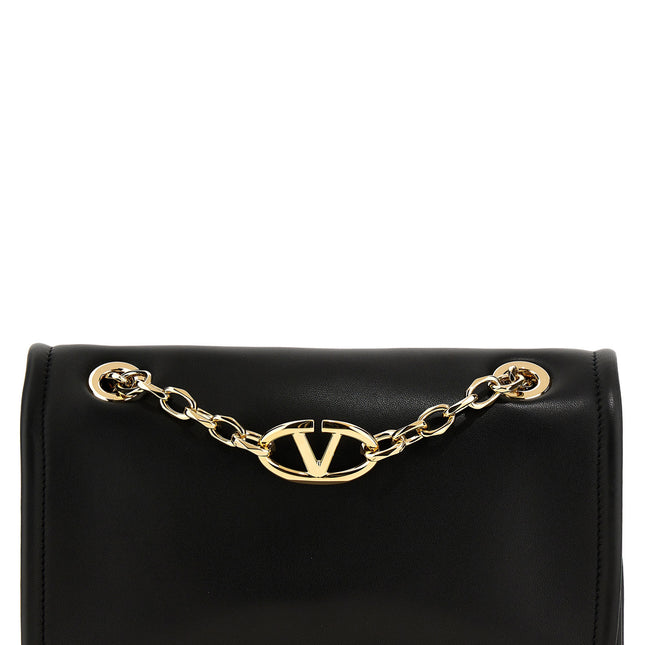 Valentino Garavani Black Lamb Leather Shoulder Bag