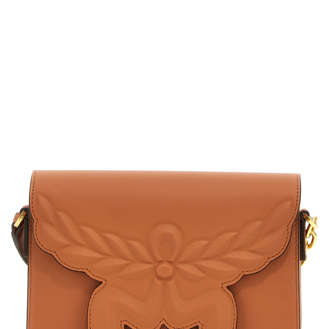 MCM Brown Calfskin Crossbody Bag