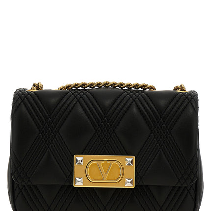 Valentino Garavani Black Lamb Leather Shoulder Bag