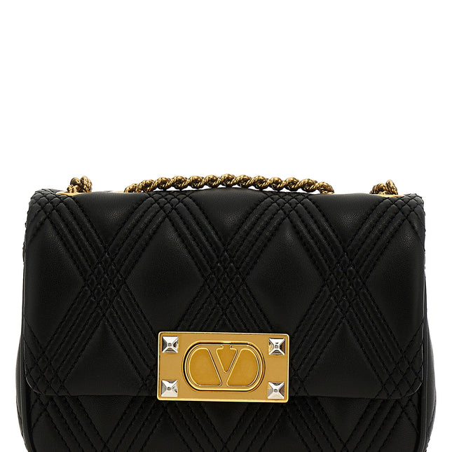 Valentino Garavani Black Lamb Leather Shoulder Bag