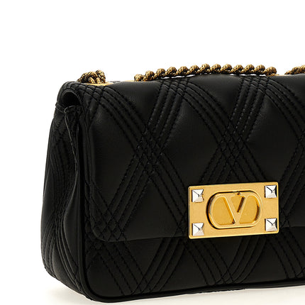 Valentino Garavani Black Lamb Leather Shoulder Bag