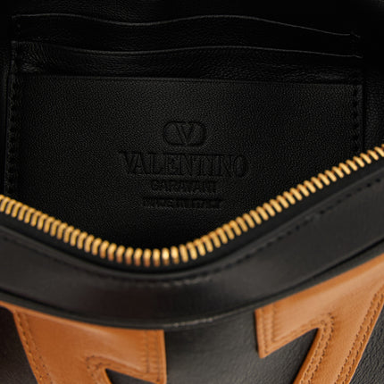 Valentino Garavani Brown Lamb Leather Crossbody Bag
