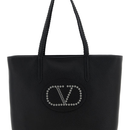 Valentino Garavani Black Calfskin Tote Bag