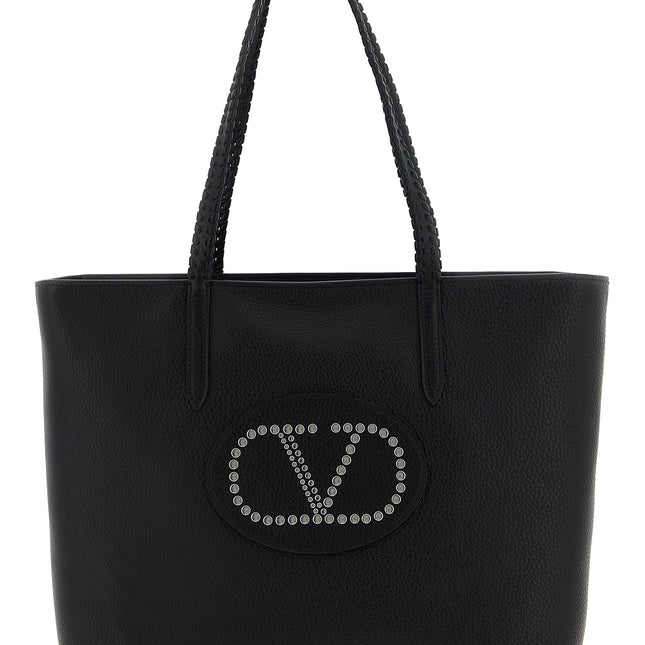 Valentino Garavani Black Calfskin Tote Bag