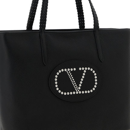 Valentino Garavani Black Calfskin Tote Bag