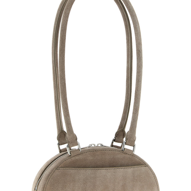 Self-Portrait Gray Lamb Leather Shoulder Bag