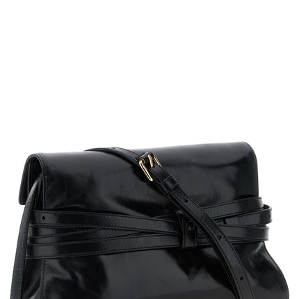 Moschino Black Leather Crossbody Bag