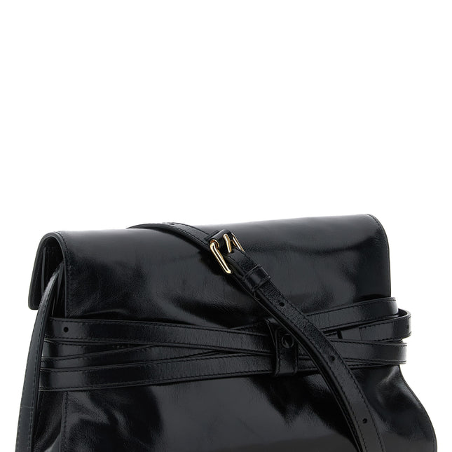 Moschino Black Leather Crossbody Bag