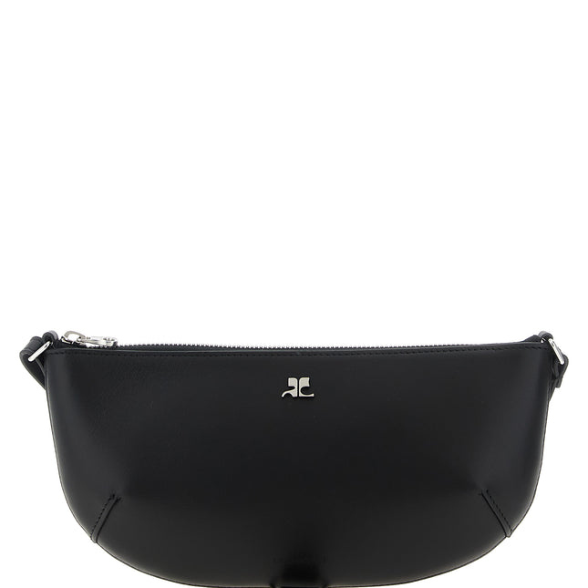Courrèges Black Calfskin Shoulder Bag