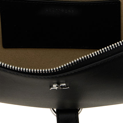 Courrèges Black Calfskin Shoulder Bag